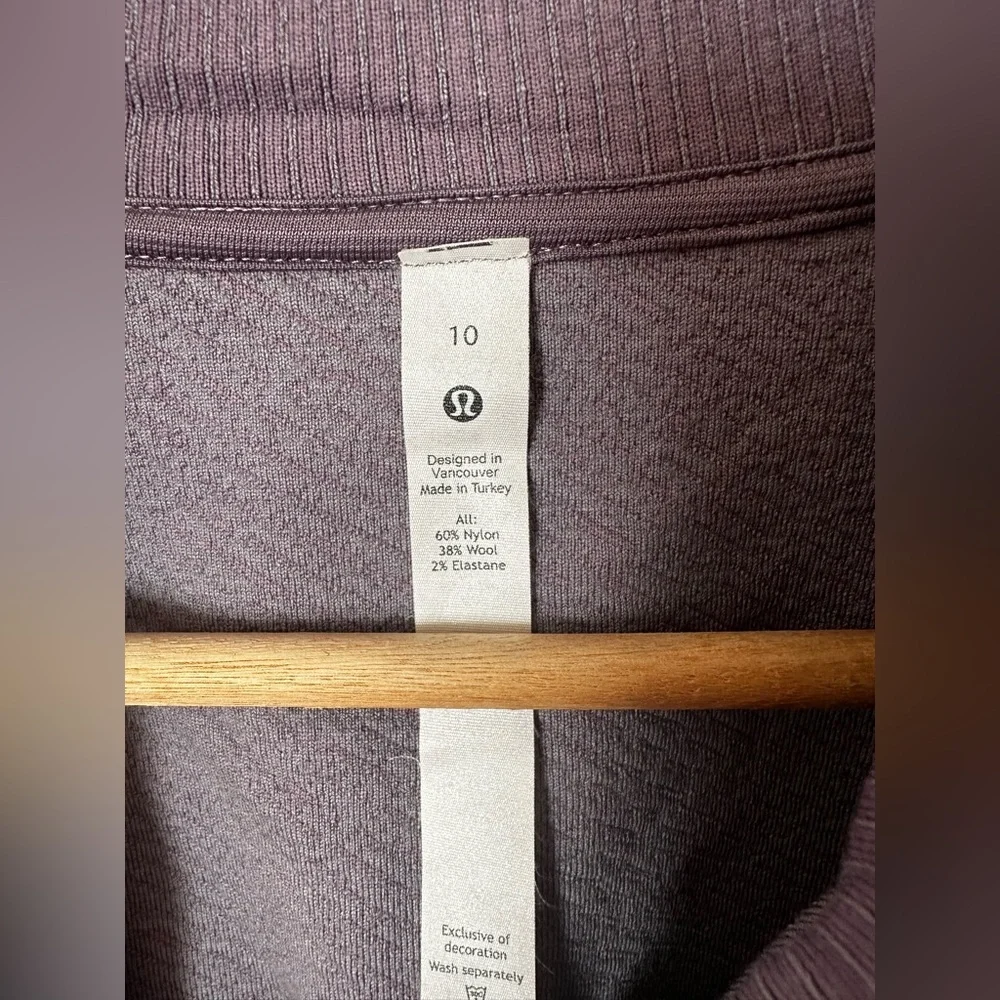 Lululemon End State Full Zip Jacket Dusky Lavendar Sz 10 - Picture 7 of 12